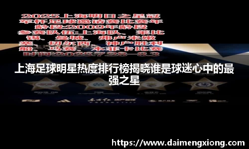 上海足球明星热度排行榜揭晓谁是球迷心中的最强之星